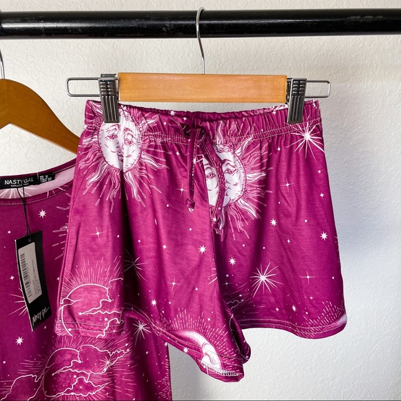 🛎️ 5/$20 NWT Nasty Gal Night and Day Sky Pajama Short Set - Picture 8 of 12
